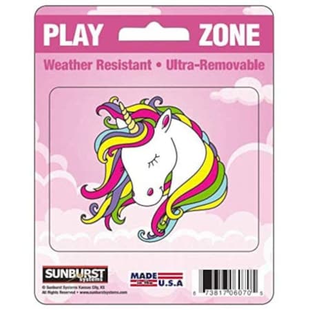 Decal Play Zone Unicorn Dreaming 4 In X 5 In